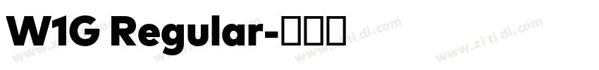W1G Regular字体转换